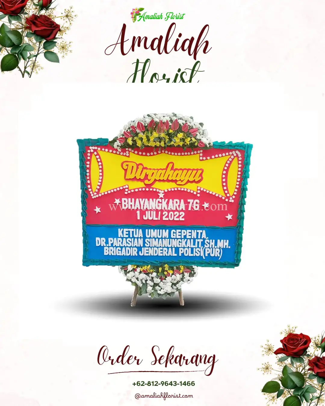 Papan Bunga HUT Ulang Tahun Kubang Puji